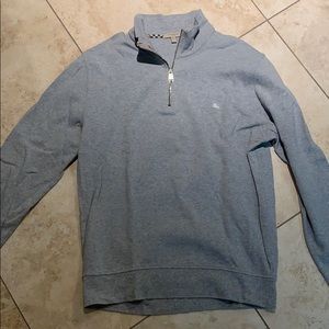 Burberry 1/4 zip men’s large gray